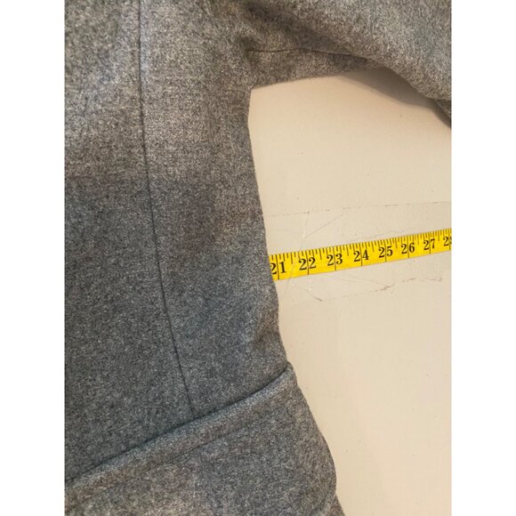 Benetton Womens Wool Blend Gray Peacoat Made In Italy Large - Picture 11 of 13